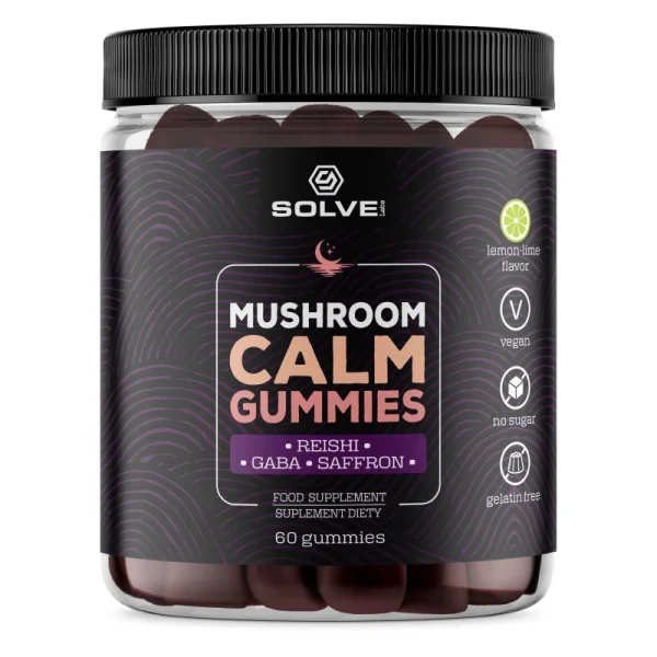 Solve Labs Calm Gummies Gummies with saffron, reishi and GABA, 60 pcs. - Adaptogens Solve Labs Calm Gummies Gummies with saffron, reishi and GABA, 60 pcs. - Adaptogens