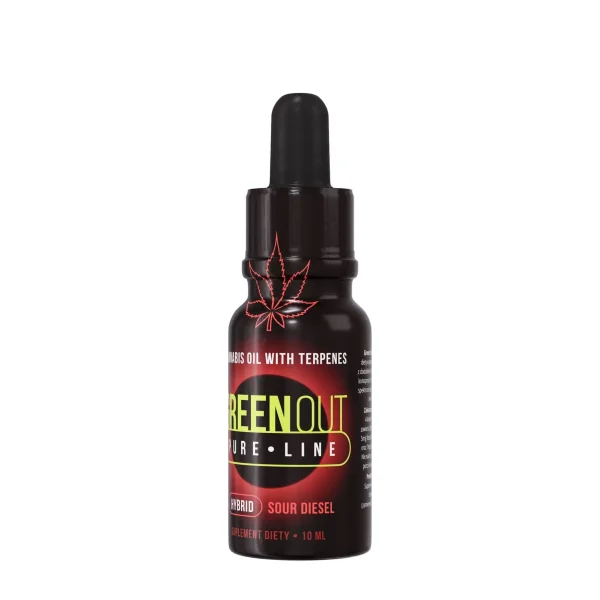 Olejek konopny Green Out® Pure Mini, 10ml - Sour Diesel - HYBRID - Green Out