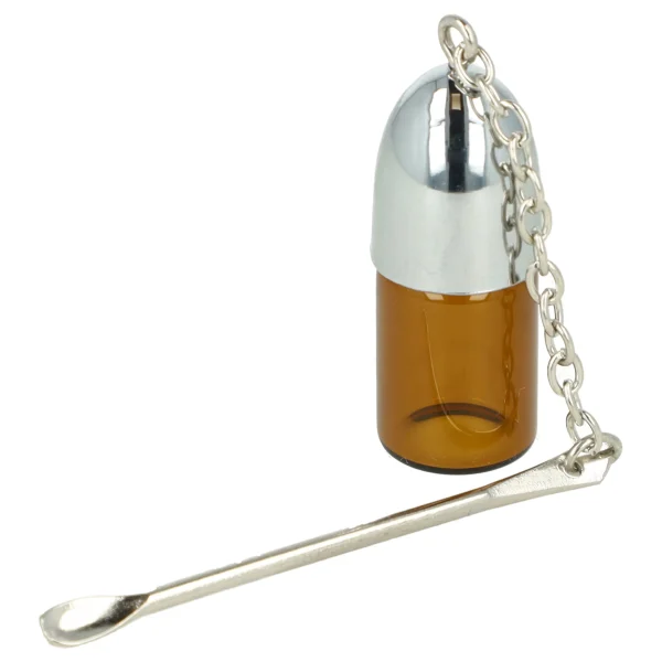 Pojemniczek z dozownikiem do tabaki buteleczka z łyżeczką - Tabaka Pojemniczek z dozownikiem do tabaki buteleczka z łyżeczką - Tabaka