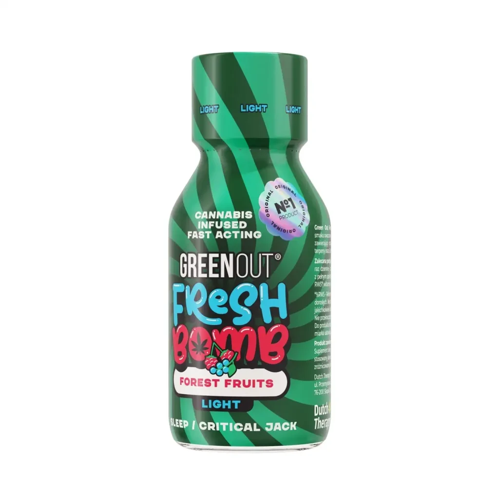 Green Out Fresh Bomb Forest Fruits LIGHT - butelka 100 ml shotu konopnego