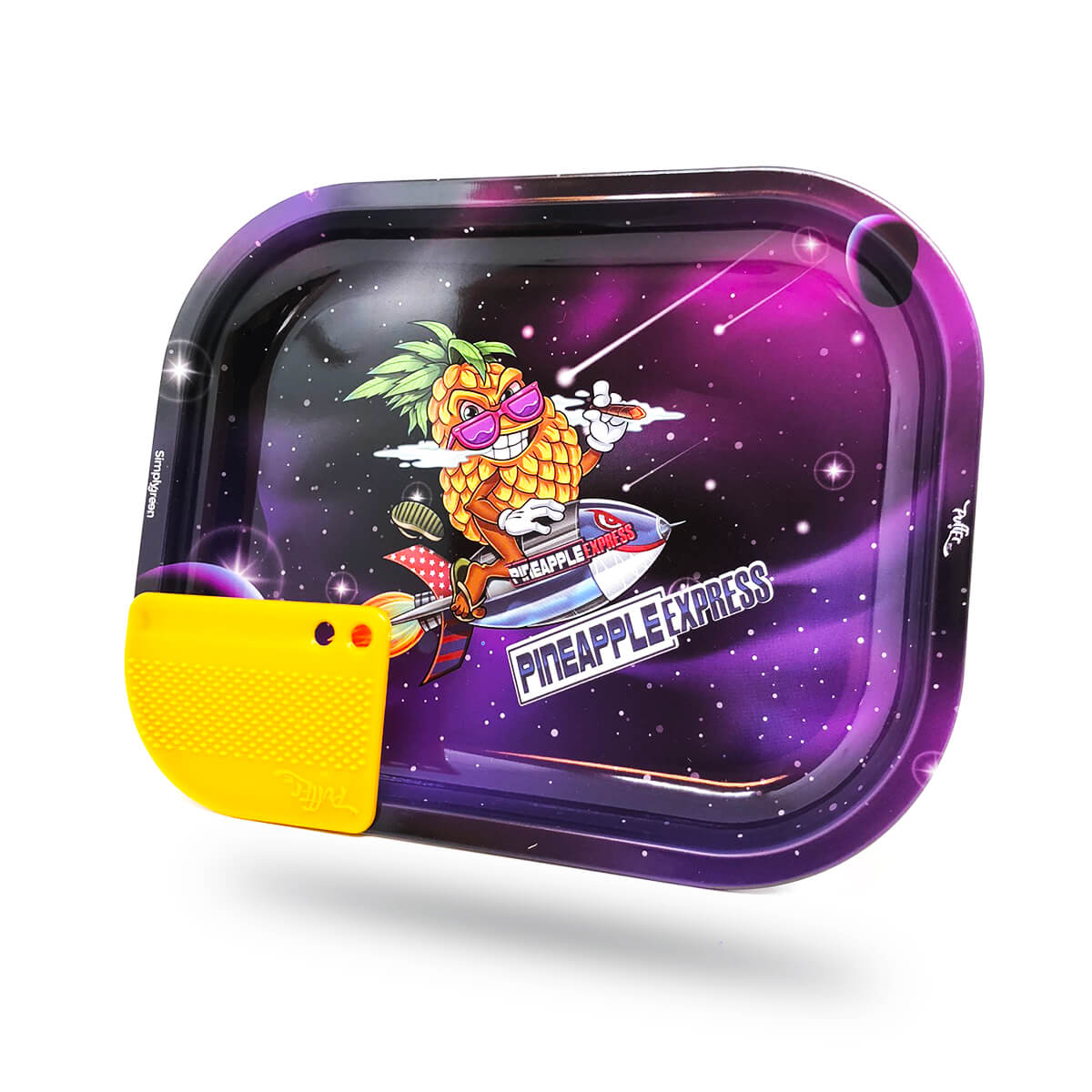 Mała tacka Best Buds Superhigh Pineapple Express 14×18 cm: metalowa tacka kolekcjonerska