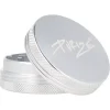 Grinder Purize 2-teilig aus Aluminium 49 mm – silberner Grinder für Kräuter, Gesamtansicht