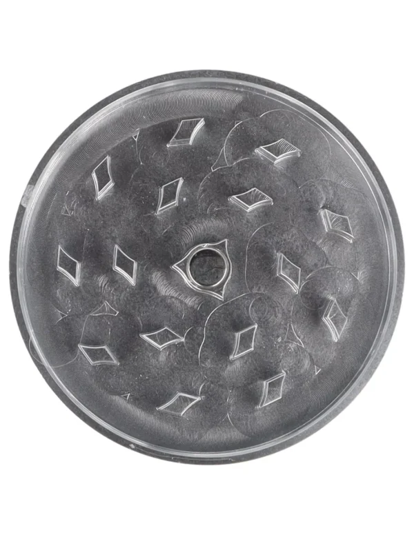Aluminiowy grinder Purize – widok od góry z logo marki