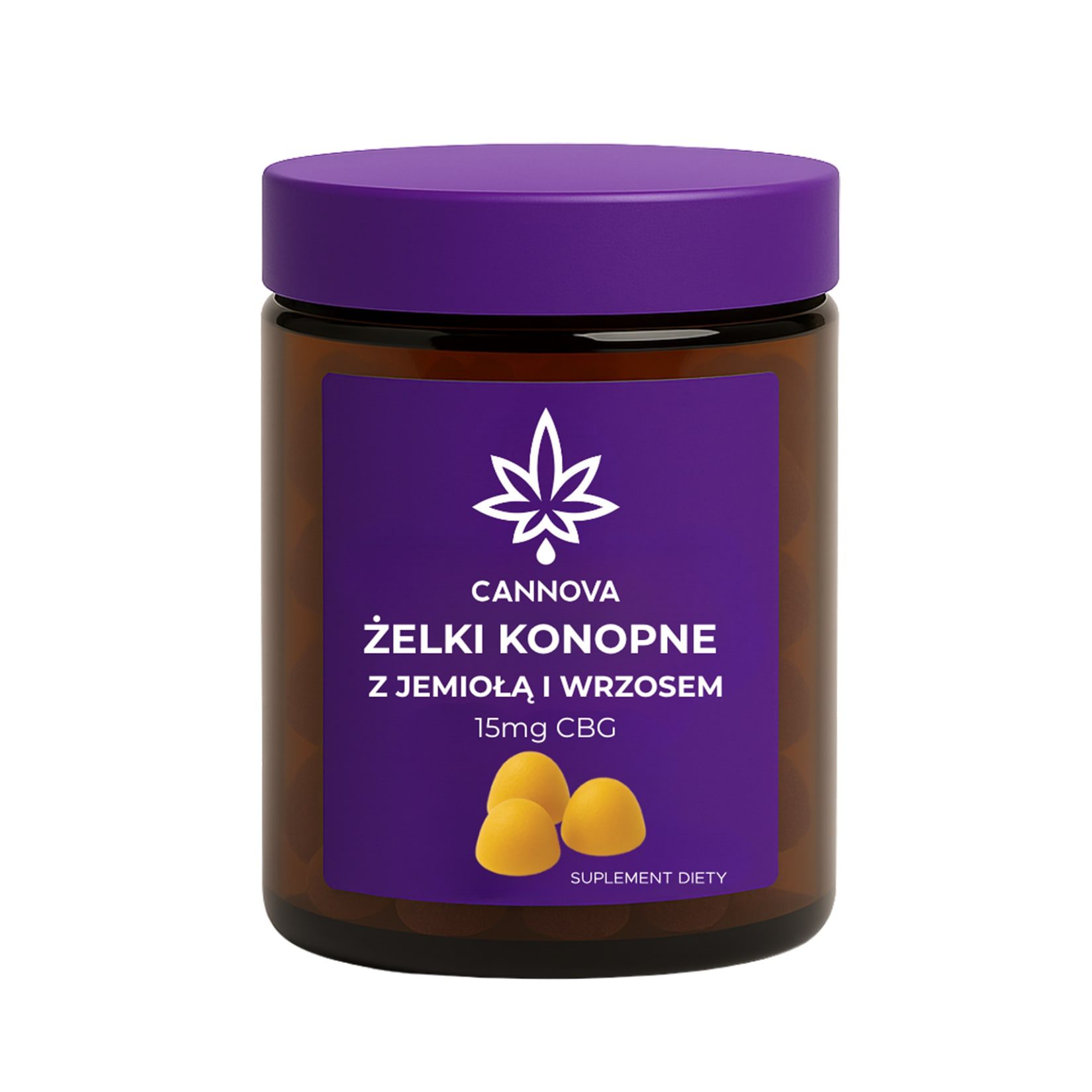 CANNOVA + wrzos i jemioła żelki CBG 15mg/szt. 60 szt.