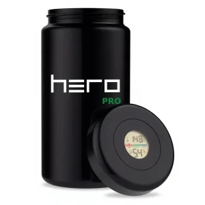 Szklany pojemnik bezzapachowy z higrometrem 1000ml HERO PRO - Przechowywanie