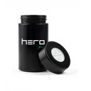 Szklany pojemnik bezzapachowy z higrometrem 150ml HERO PRO - Przechowywanie