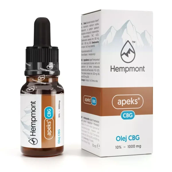 Olejek konopny CBG 10% 1000mg, Hempmont Apeks® - 10 ml - Olejki