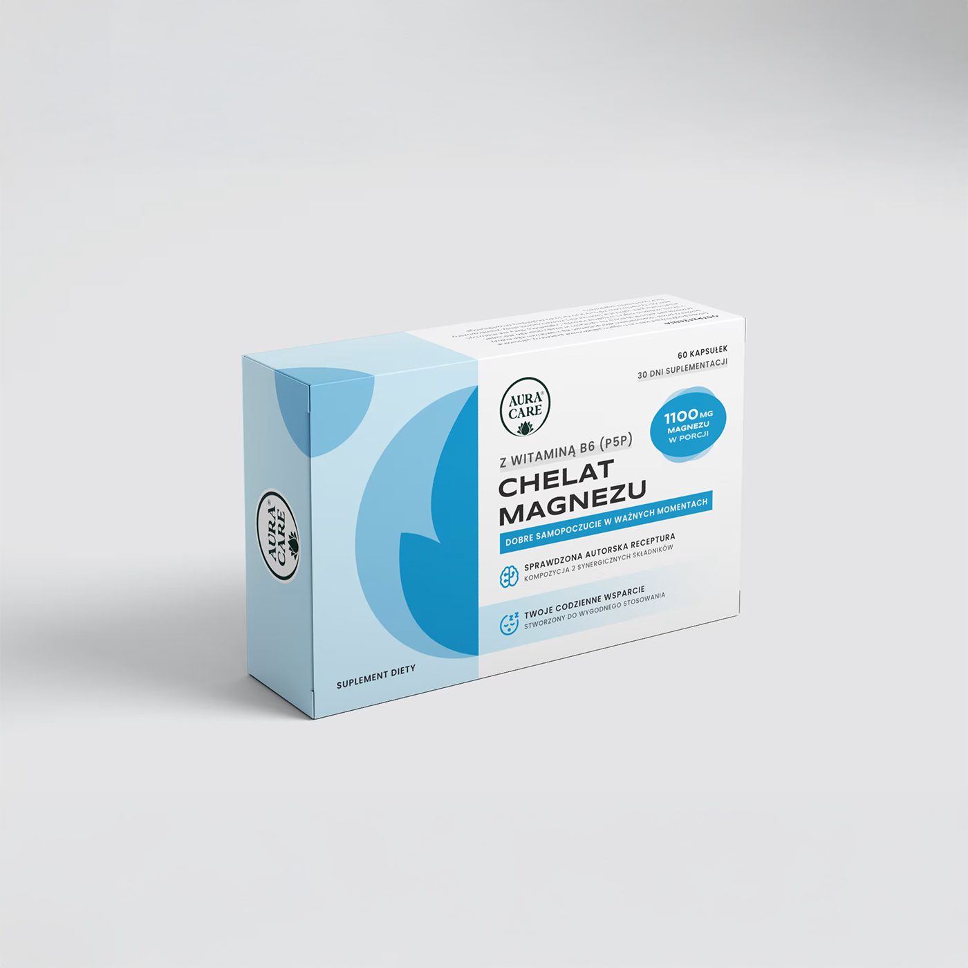 Aura Care Chelat Magnezu + B6 Forte 60 kapsułek