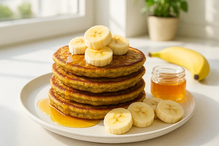 Placki bananowe z mąką konopną – fit śniadanie w 10 minut