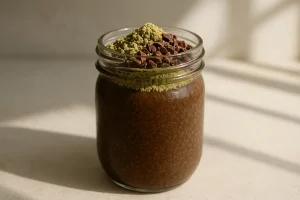 Pudding chia z białkiem konopnym i kakao – proteinowe śniadanie