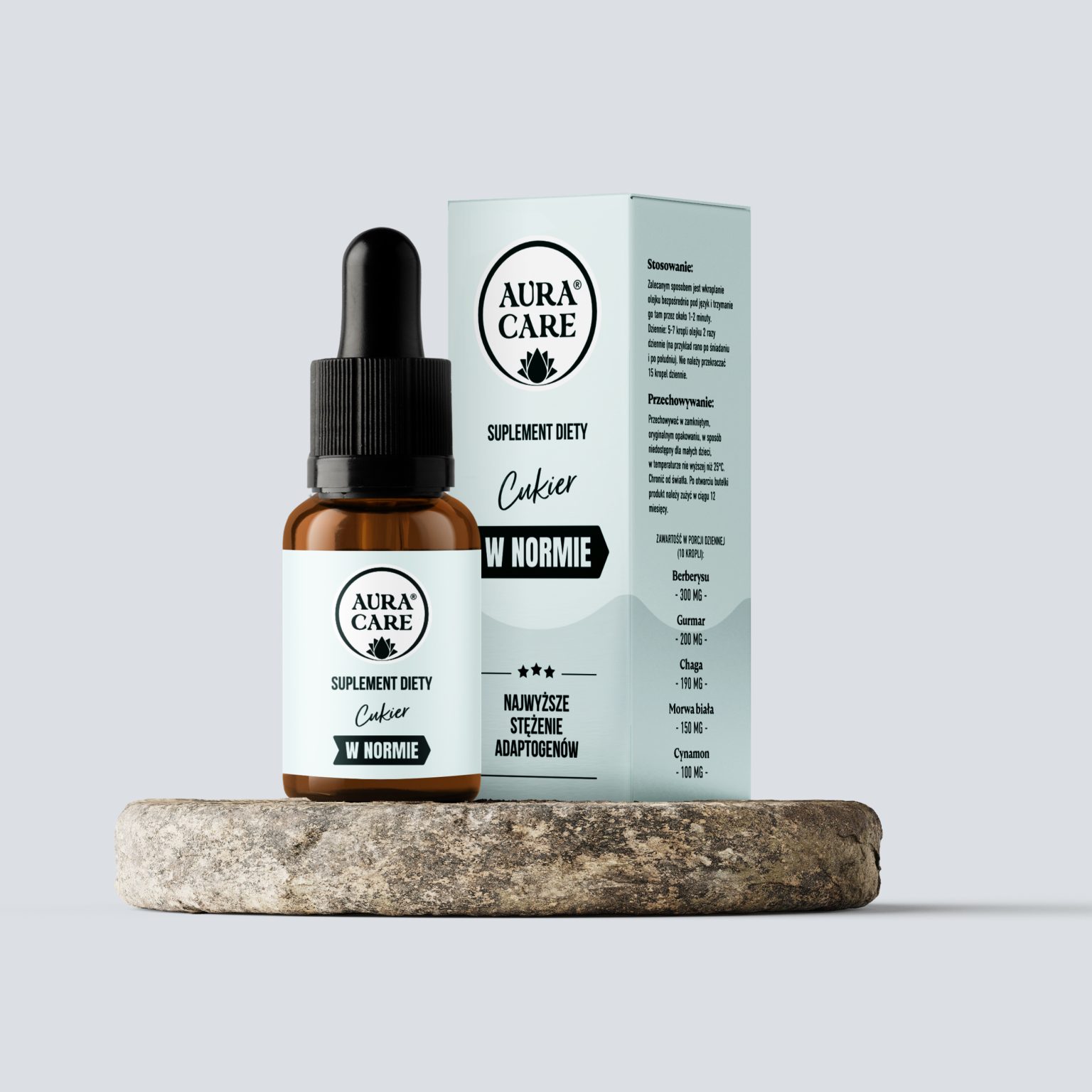 Aura Care Adaptogeny Cukier w Normie 15ML