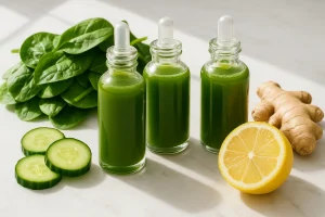 Zielone shoty z olejem CBD – poranny boost