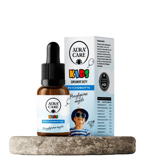 Aura Care Kids Pozytywne Myśli 15 ml — psychobiotyk w kroplach dla dzieci z pipetką