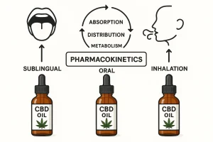 Biodostępność kannabidiol: dlaczego podjęzykowo, doustnie i wziewnie działa inaczej (tabela)