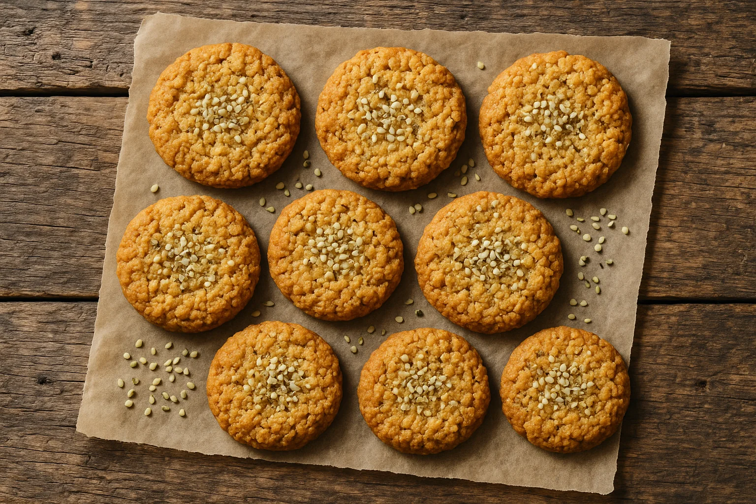 Oatmeal cookies with hemp seeds – quick and healthy