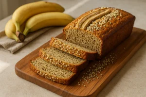 Bananenkuchen mit Hanfsamen
