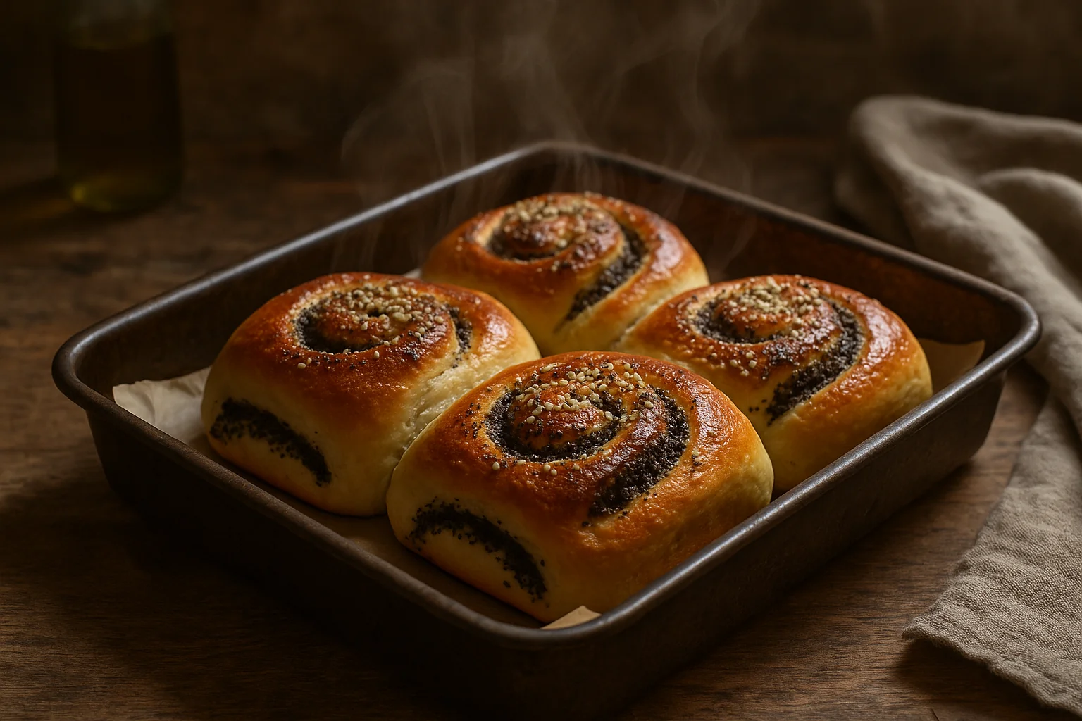 Poppy seed rolls with hemp seeds Poppy seed rolls with hemp seeds