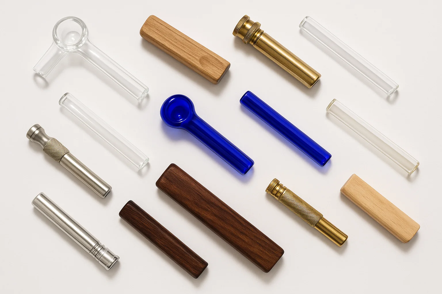 Pfeifen und Bongs — Arten, Materialien und wie man wählt (FAQ) Pfeifen und Blunts: Arten, Materialien und wie man auswählt (FAQ)