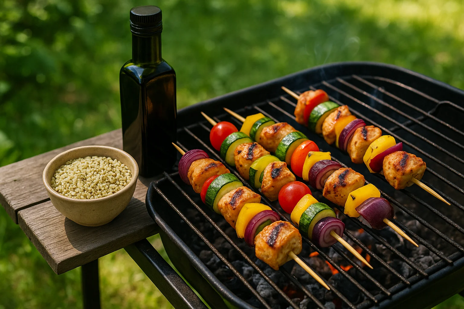 Grill konopny – marynaty i dodatki z nasionami i olejem Grill konopny – marynaty i dodatki z nasionami i olejem