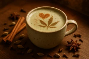 Latte konopne z cynamonem i kardamonem – jesienny napój