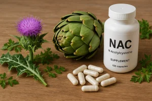 Naturalne wsparcie wątroby: ostropest, karczoch i NAC (zestaw)