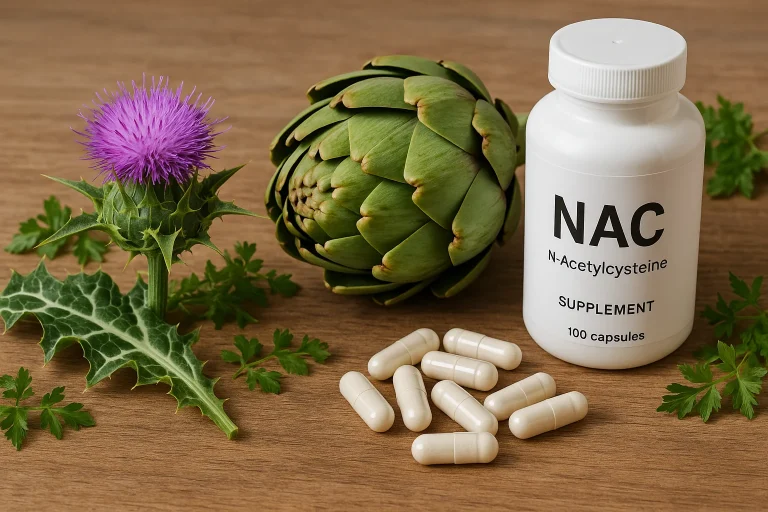 Naturalne wsparcie wątroby: ostropest, karczoch i NAC (zestaw)