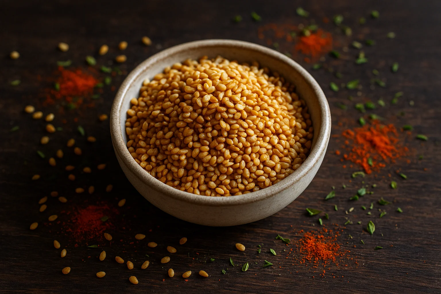 Roasted hemp seeds with spices – a snack instead of chips Roasted hemp seeds with spices – a snack instead of chips