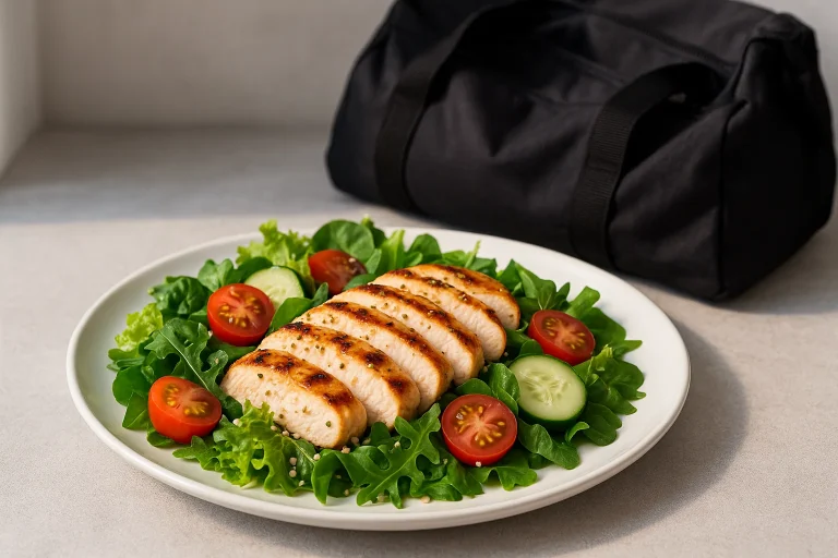 Chicken and hemp seed salad – post-workout lunch Chicken and hemp seed salad – post-workout lunch