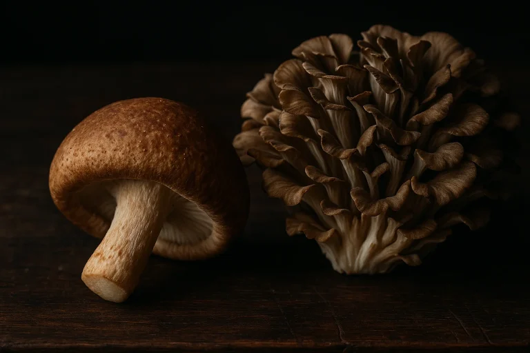Shiitake i maitake na odporność — właściwości i dawkowanie (tabela)