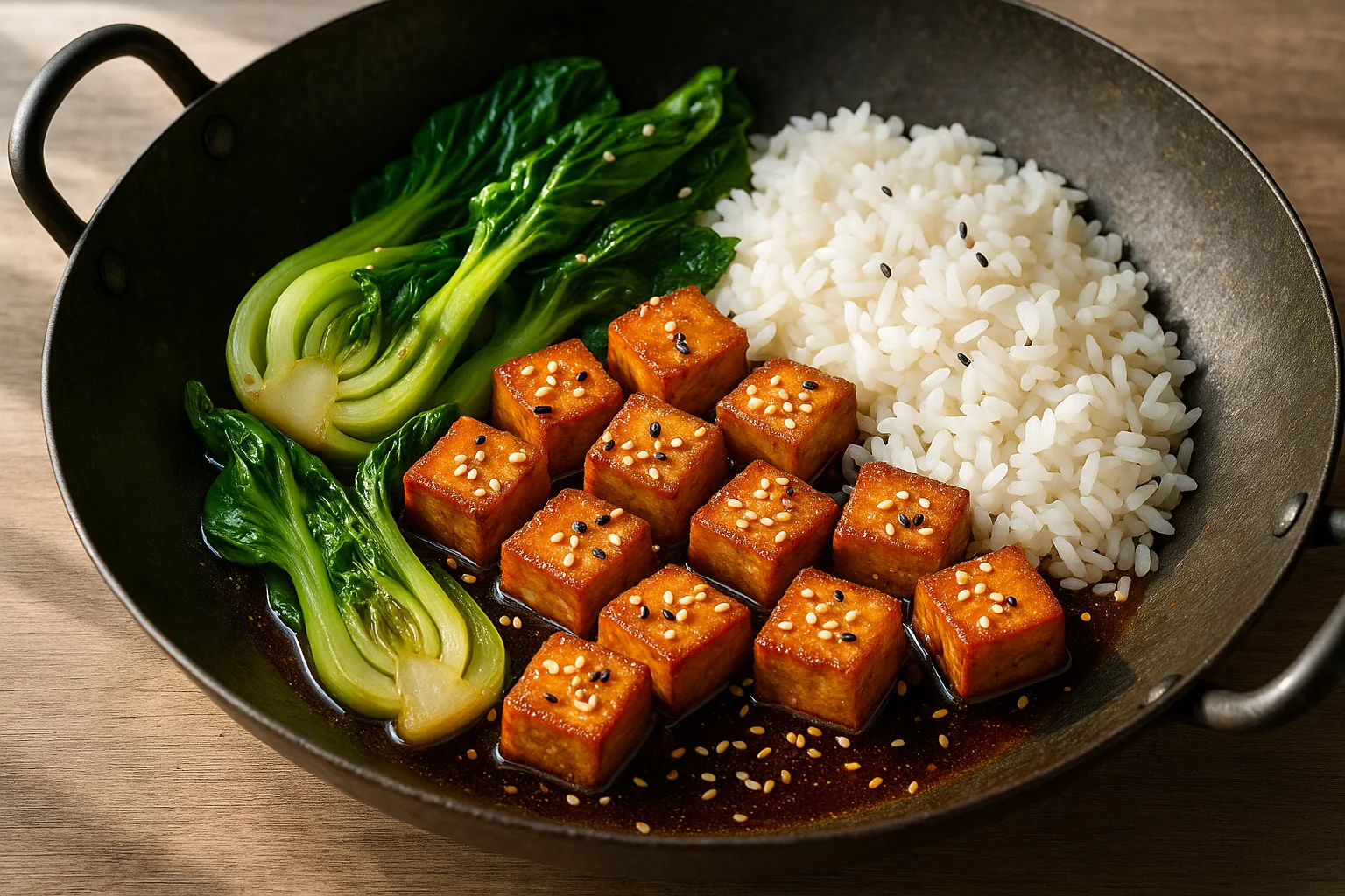 Tofu in hemp sauce – a vegan main dish