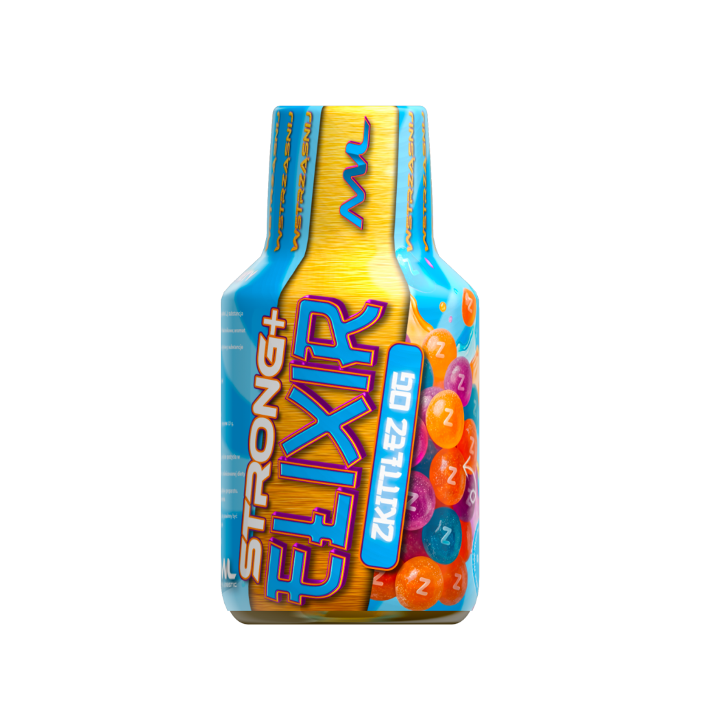 Bestsellery Elixir Panoramixa Zkittlez FOCUS - butelka 100 ml konopnego shotu z L-teaniną i kofeiną