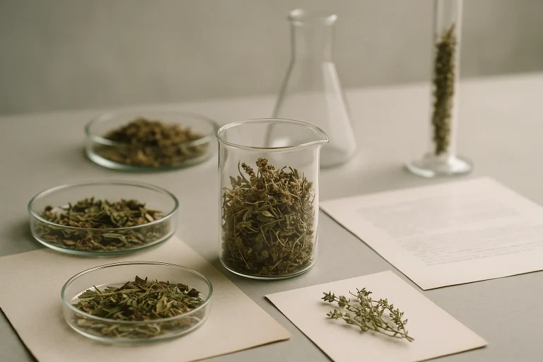 Etykieta suszu na dwadzieścia procent: całkowity THC, forma kwasowa i współczynnik 0,877